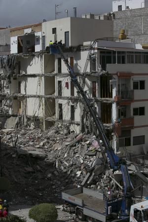 Segundo día de trabajos en el derrumbe