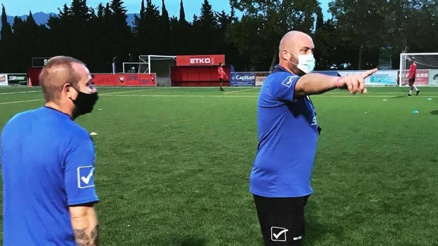 Txema Ortega i Robert Fernández en un entrenament.