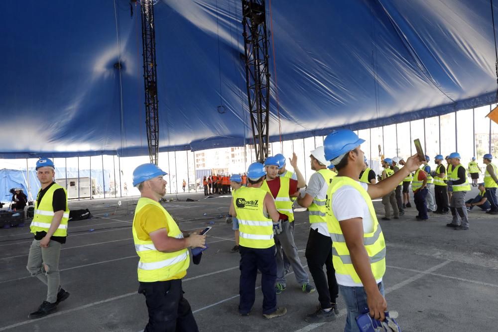 El Cirque du Soleil levanta la Gran Carpa que acogerá el espectáculo ''Kooza''