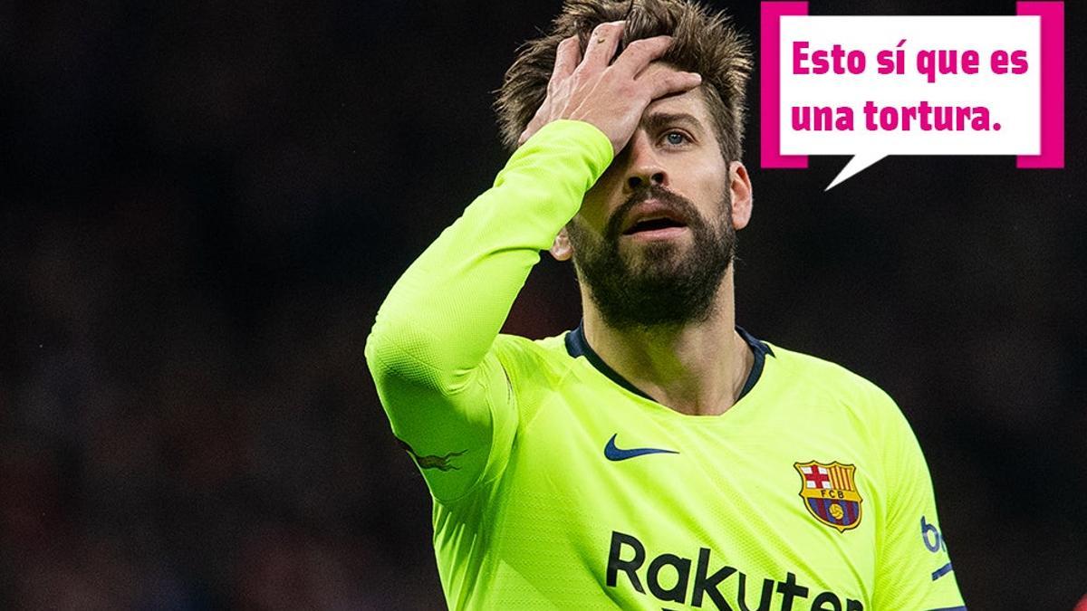 Gerard Piqué, viviendo una tortura