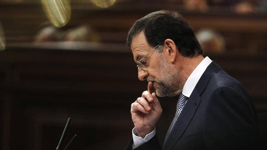 Rajoy, durante su comparecencia en el Congreso.