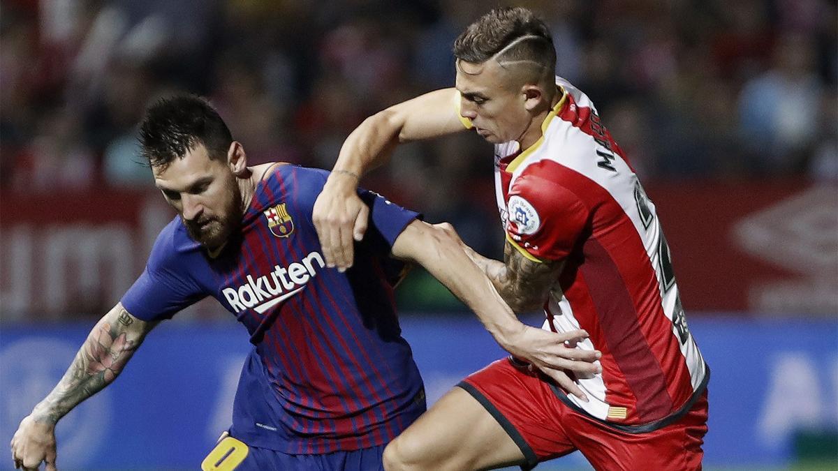 Maffeo marcó al hombre a Leo Messi en el Barça - Girona