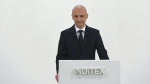 El consejero delegado de Inditex, Óscar García Maceiras, este miércoles en la sede de Arteixo.