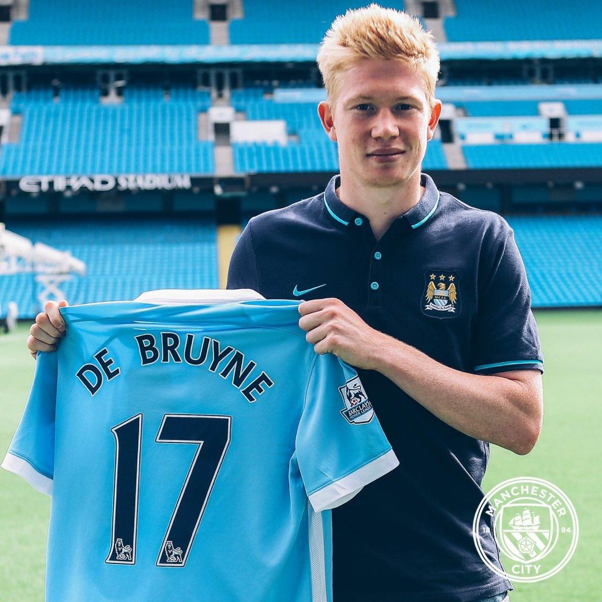 Presentación de Kevin de Bruyne con el Manchester City