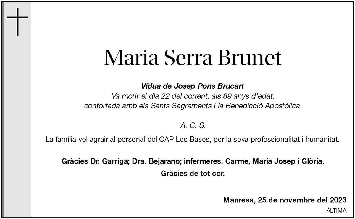 MARIA SERRA BRUNET
