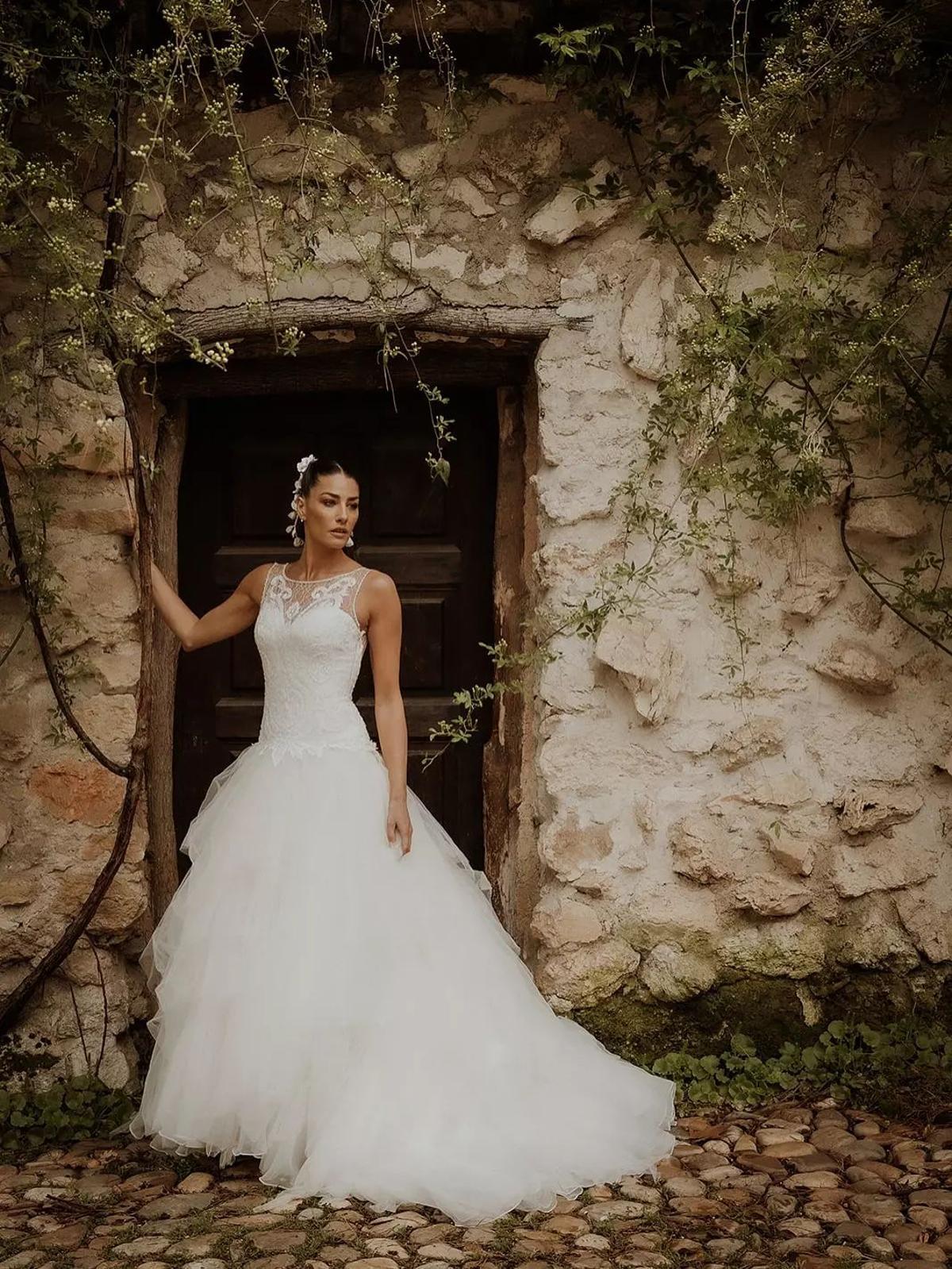 El vestido de boda de Laura Moure.