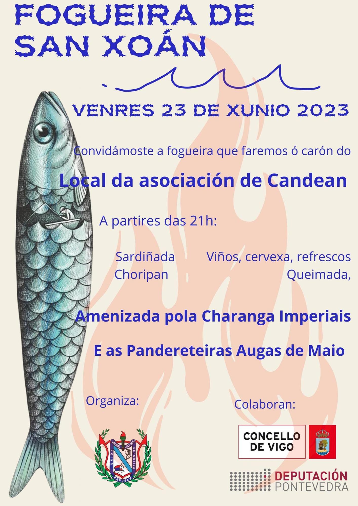 Cartel de la fiesta de San Juan 2023 en Candeán.