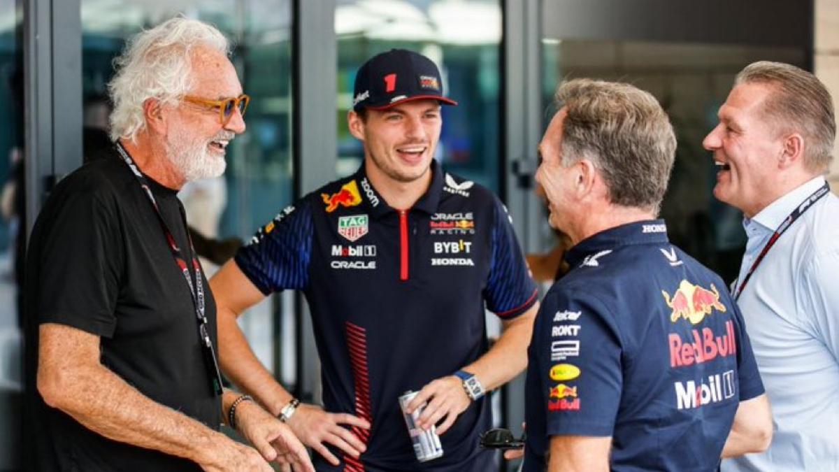 La imagen de Briatore en Red Bull se viralizó en el GP de Australia