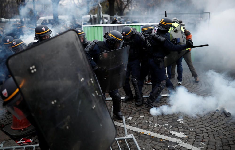 Protesta en París de los ''chalecos amarillos''