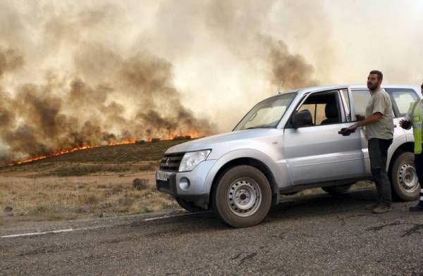 Fotogalería del incendio en Trasobares