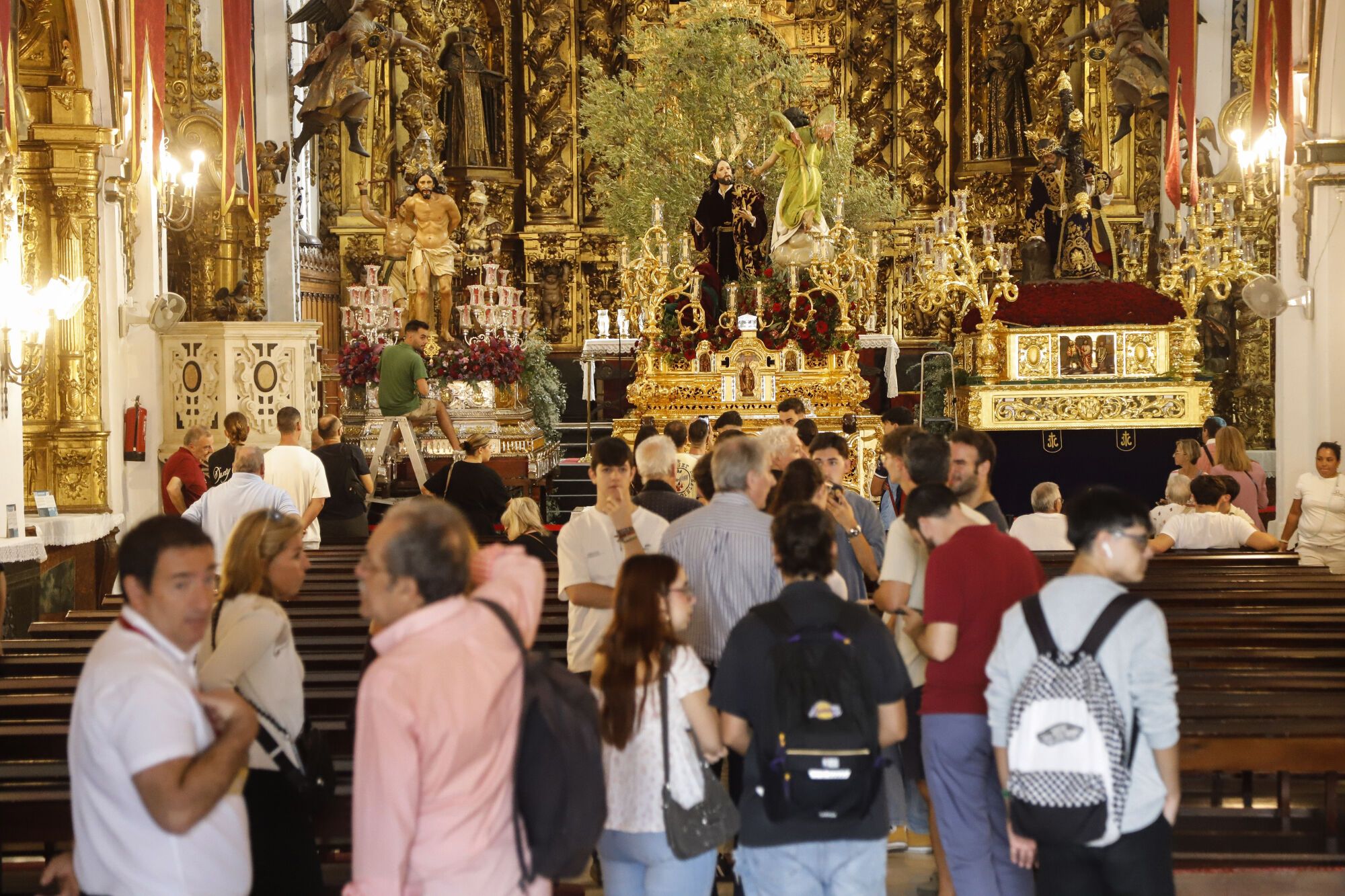 Córdoba  Previa y preparativos del Magno Vía Crucis Iglesia de San Francisco uestro Padre Jesús de la Oración en el Huerto de Córdoba