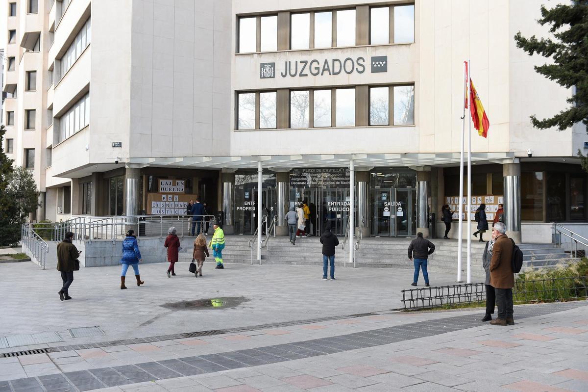 Sede de los juzgados en la Plaza de Castilla, en Madrid.