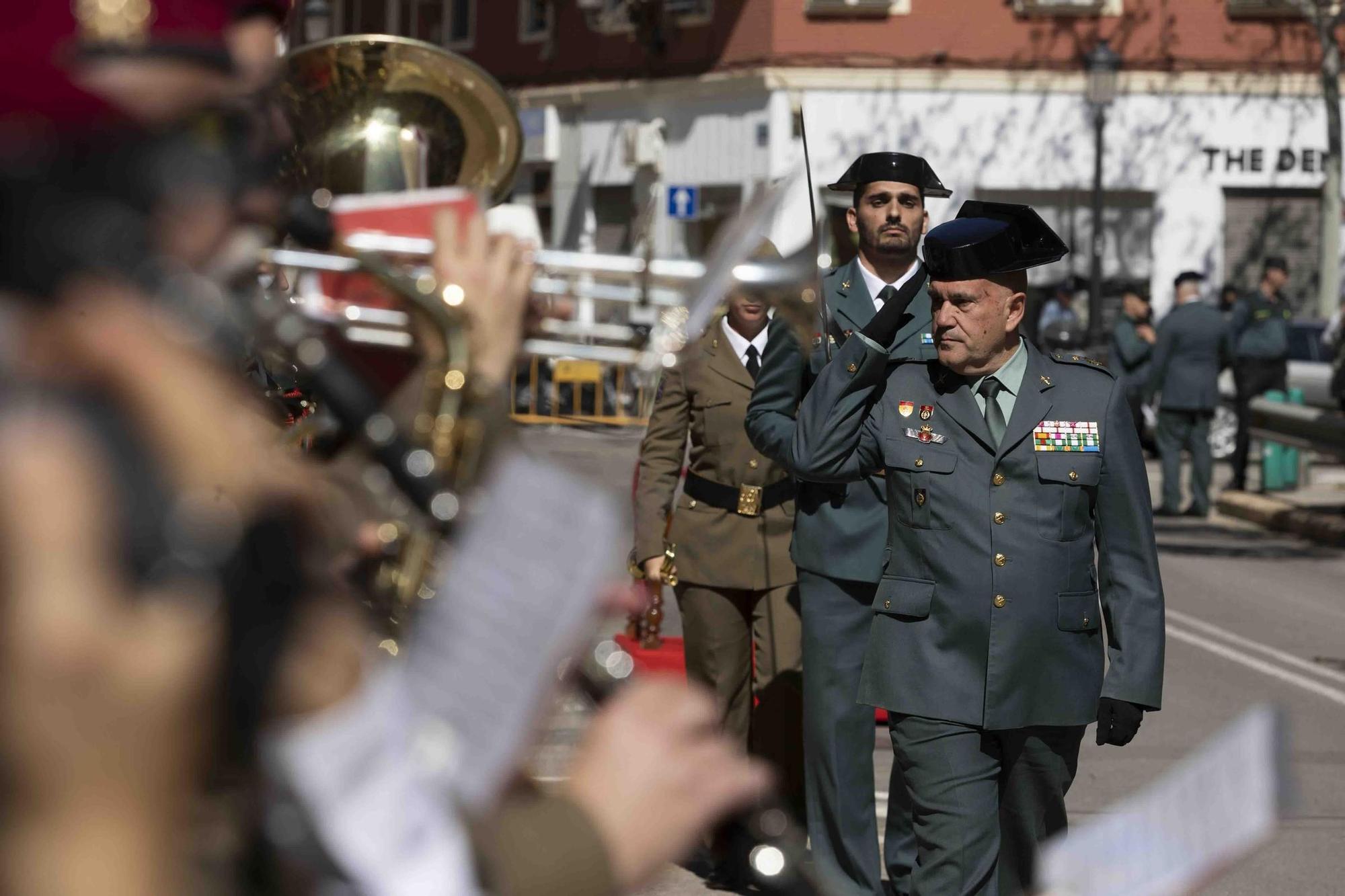 Toma de posesión del nuevo coronel jefe de la Comandancia de la Guardia Civil de València, Juan Martínez Ros.