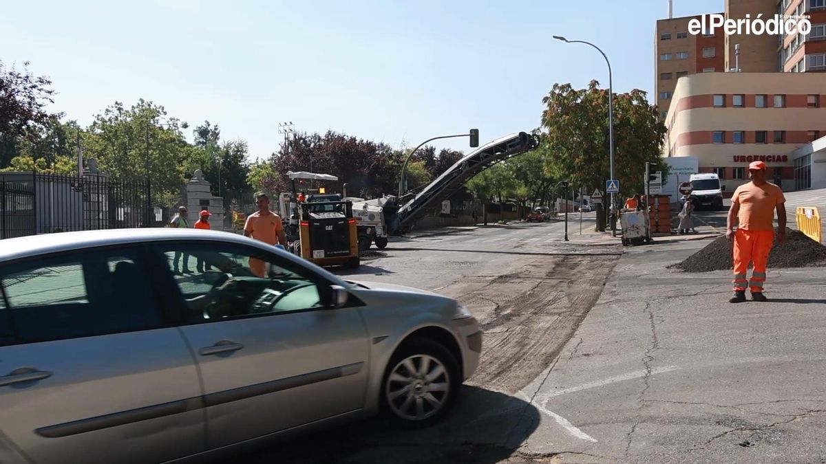 Vídeo | Así es el asfaltado de la ronda de San Francisco de Cáceres