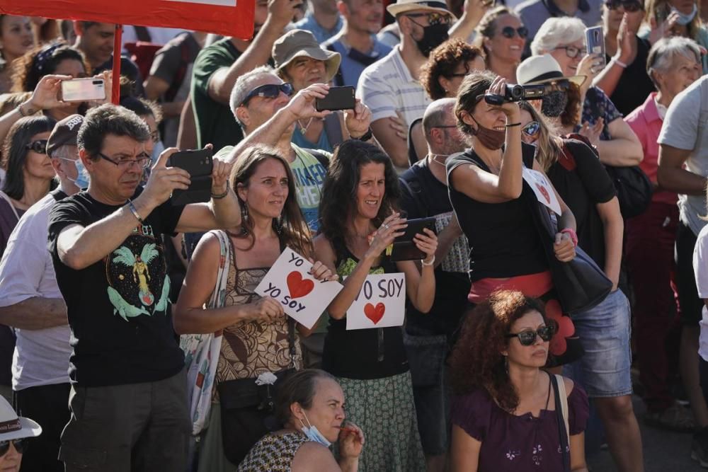 Concentració a Madrid contra les mascaretes