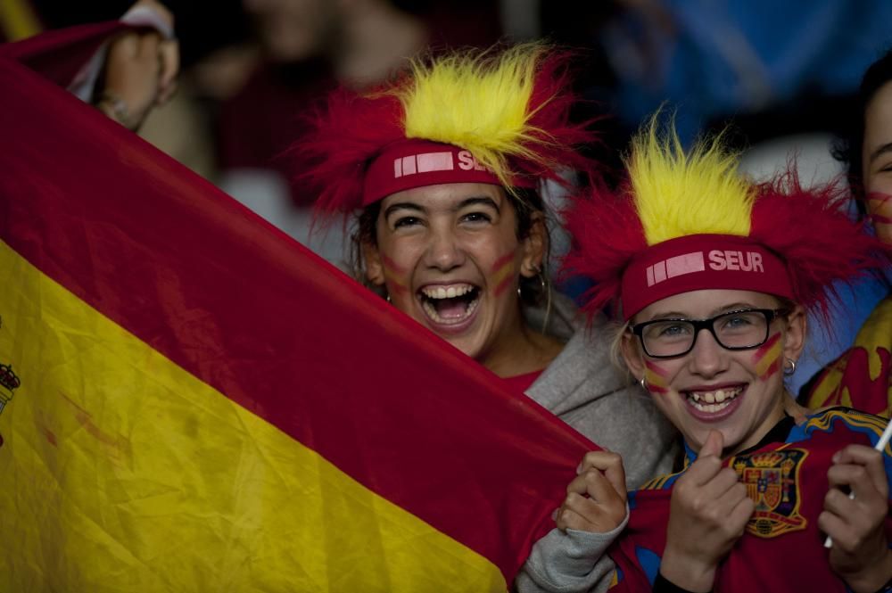 La selección española femenina, en Riazor