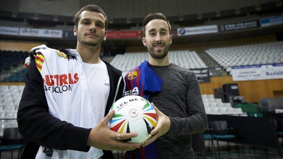 David Álvarez y Mario Rivillos, este jueves en el Olímpic de Badalona