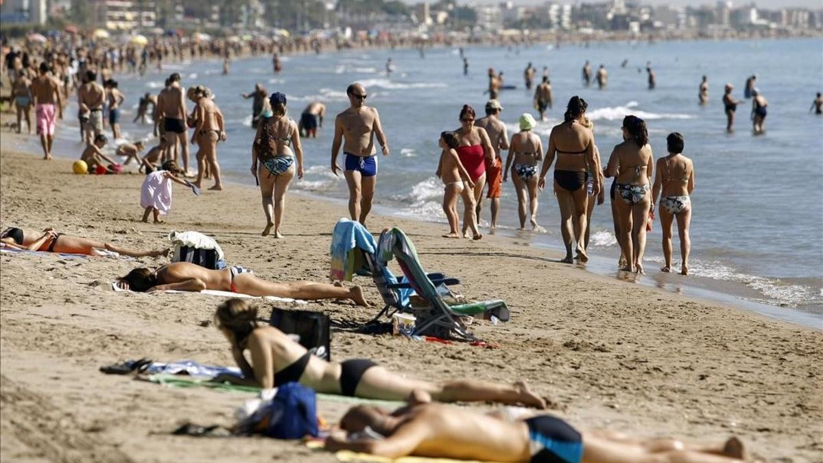 La playa de Les botigues de Sitges