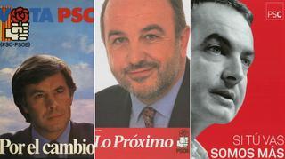 Los carteles del PSOE y el PSC para las elecciones generales desde 1982