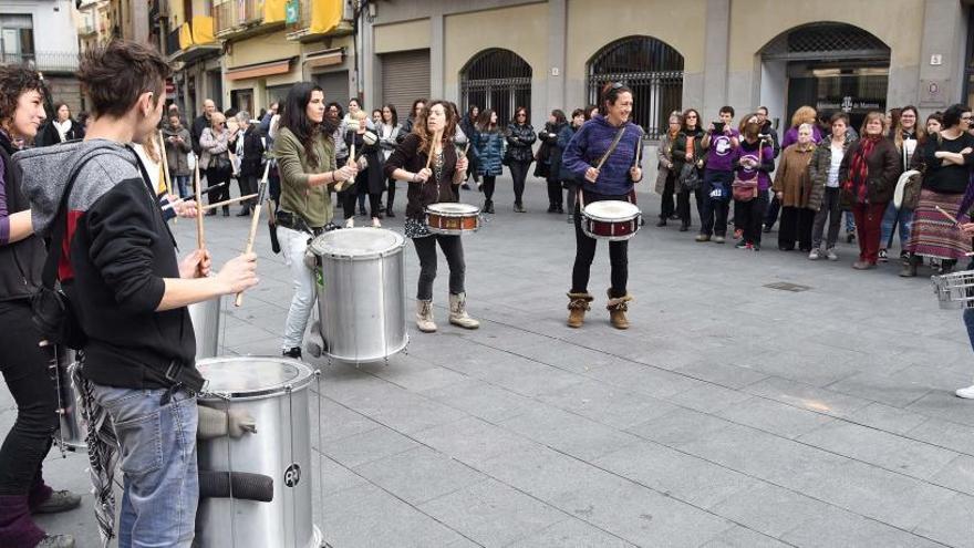 Concentració feminista l&#039;any passat, a la plaça Major de Manresa.