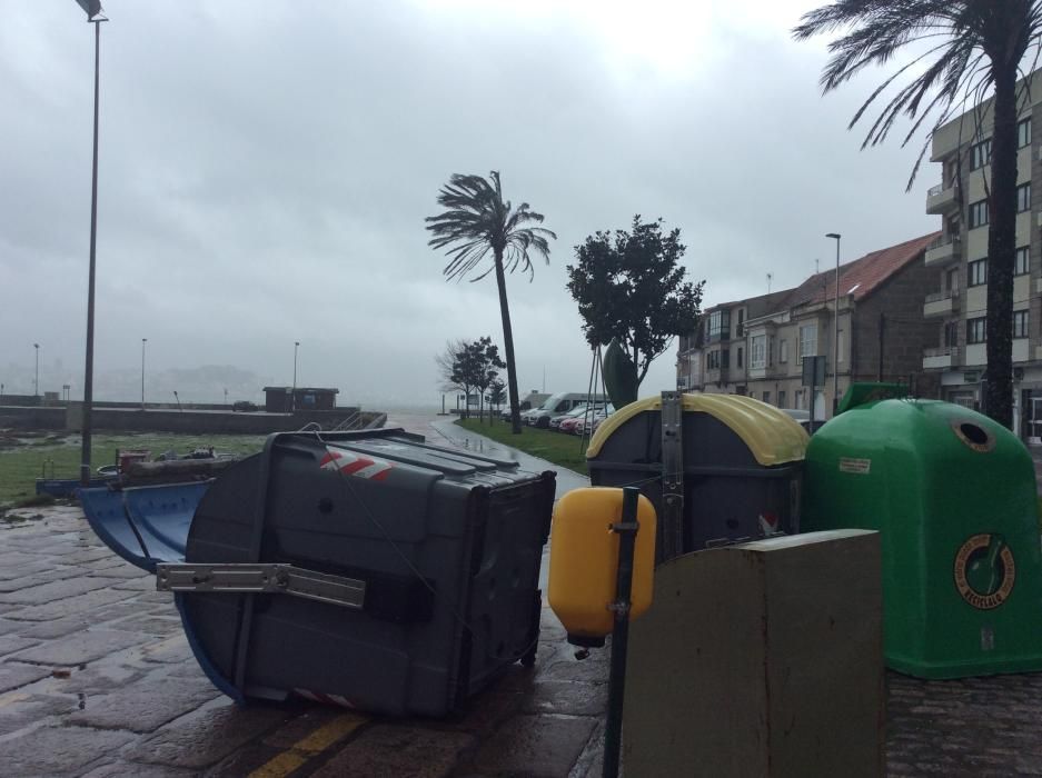 Efectos del temporal en O Morrazo