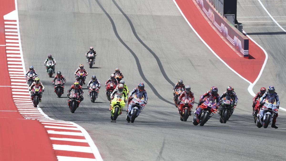 Imagen de la carrera de Moto GP en las Américas