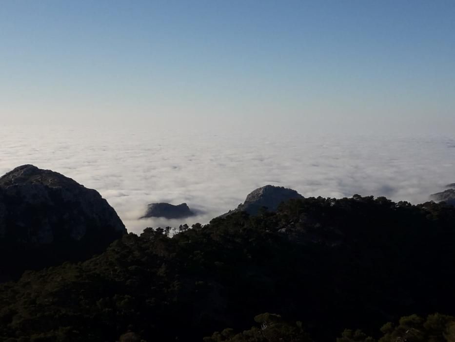 Nubes bajas sobre Mallorca