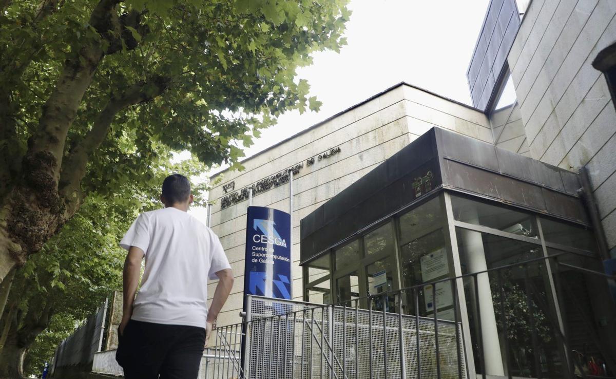 Entrada del Cesga. 
|  A. Rodríguez