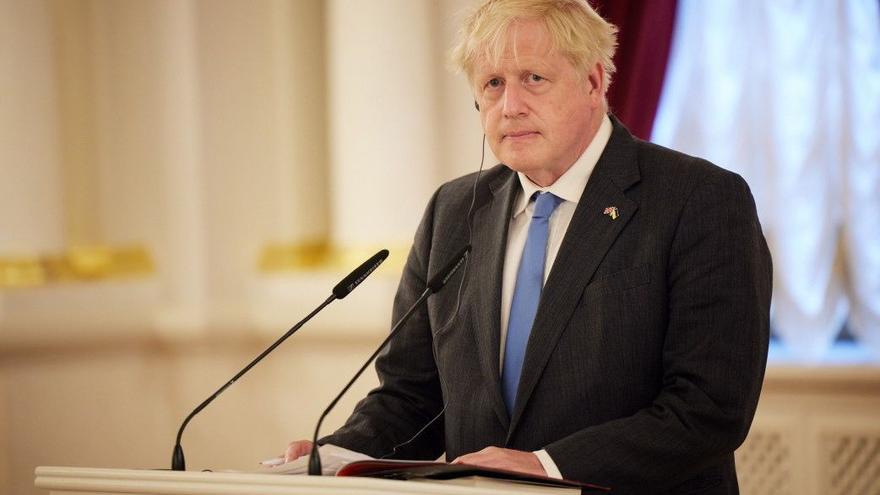 British Prime Minister Johnson meets Ukrainian President Zelensky in Kyiv