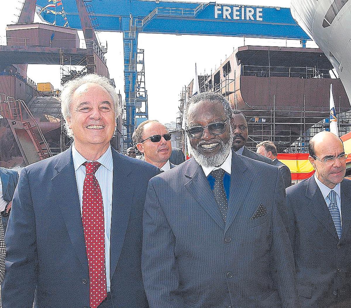 Jesús Freire y Nujoma, en el astillero vigués.
