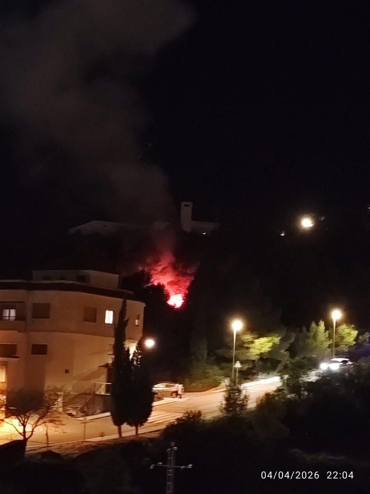 Momentos iniciales del incendio.