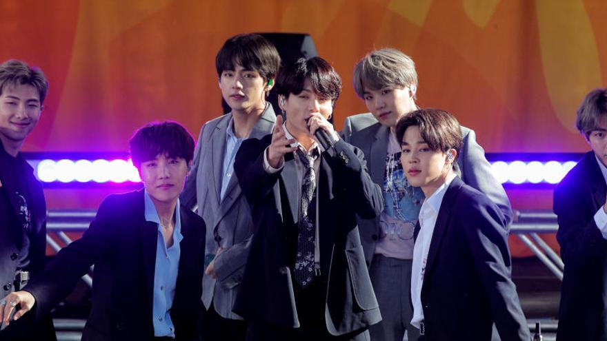 BTS durante un concierto en Nueva York.