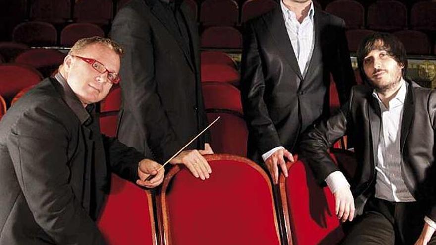 Los tres solistas de la Orquesta Barroca Valenciana.