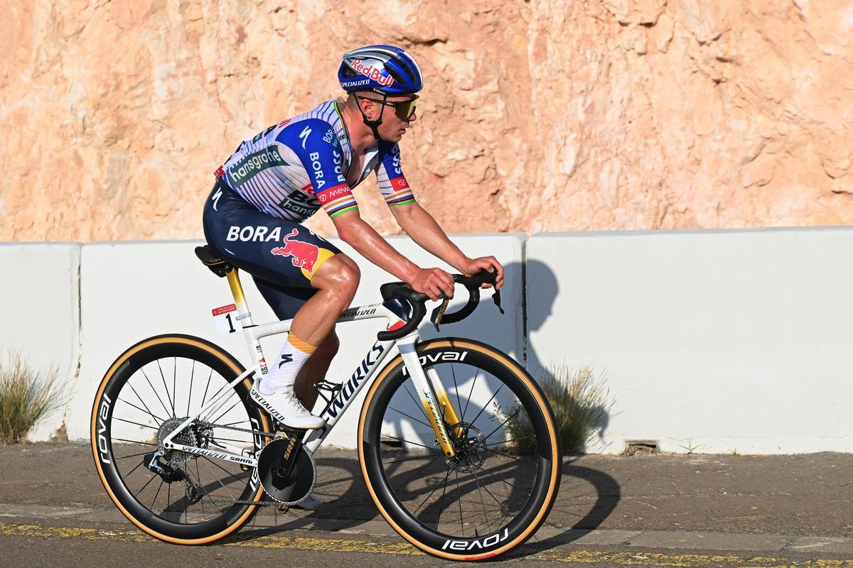 Remco Evenepoel, en los Emiratos Árabes Unidos.