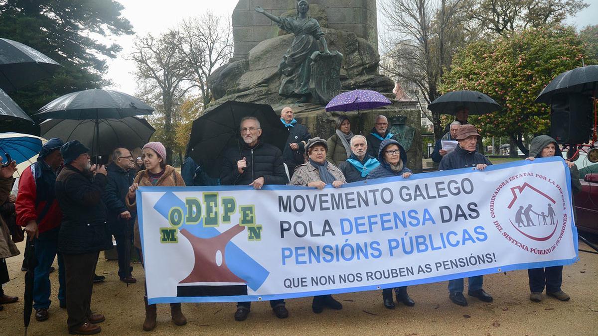 Protesta de pensionistas en Pontevedra