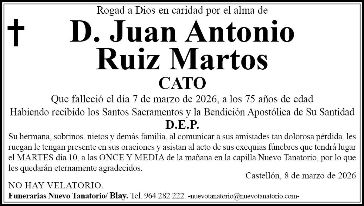 D. Juan Antonio Ruiz Martos