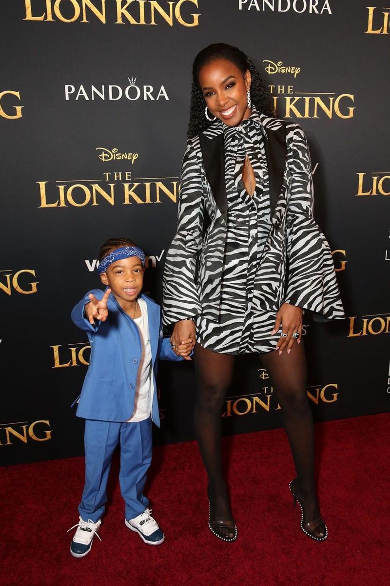 Kelly Rowland también asistió con su hijo al estreno de 'El Rey León'