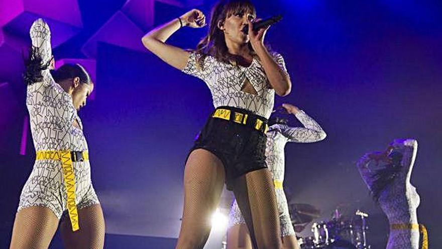 Aitana Ocaña, ayer, en el Coliseum.