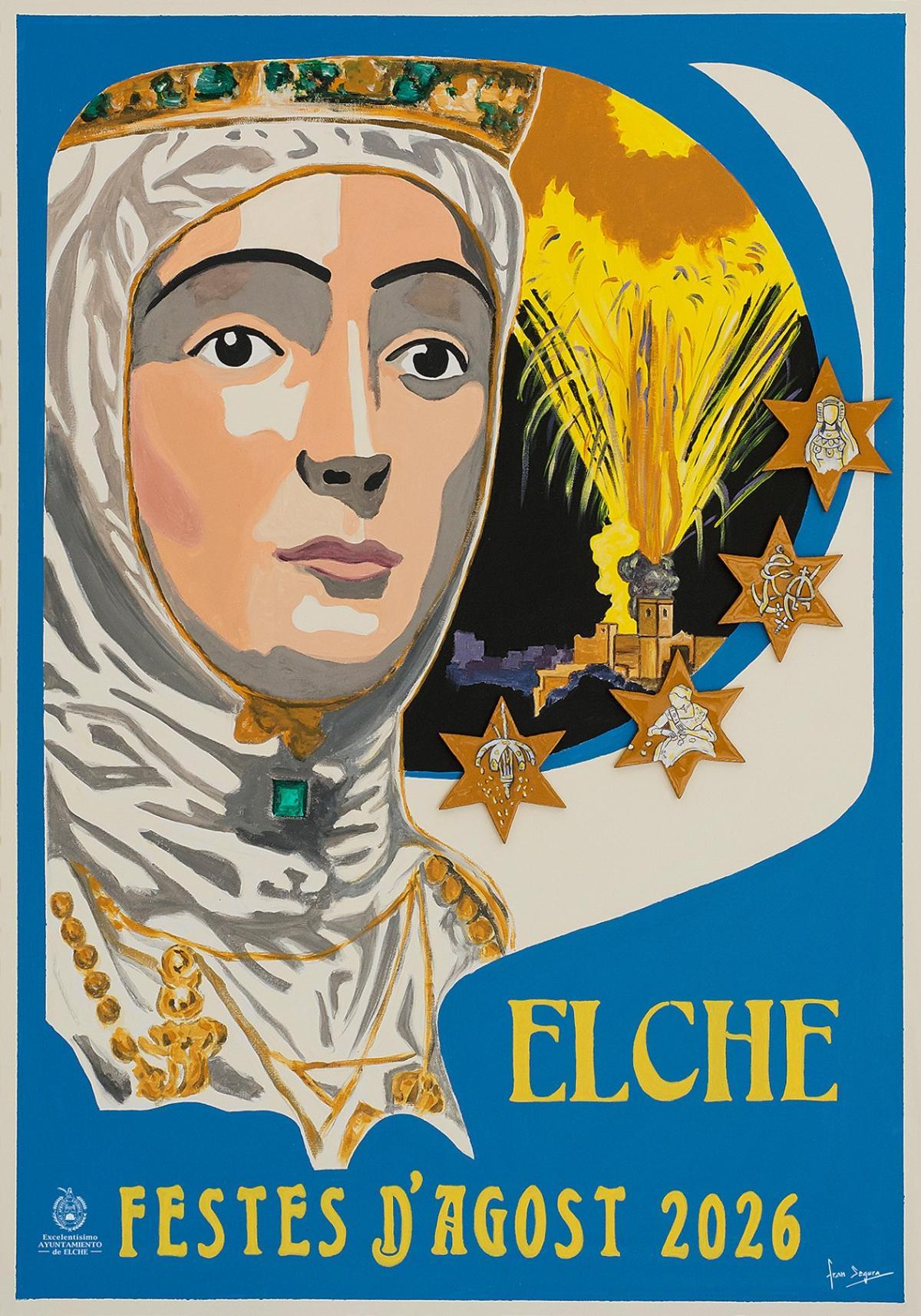 Cartel completo de Fran Segura que combina el acrílico con la cerámica