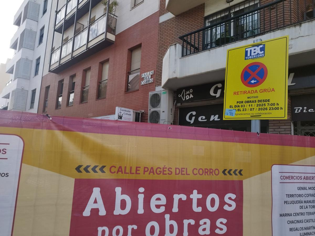 Obras de mejora de la calle Pagés del Corro, Triana, de Sevilla