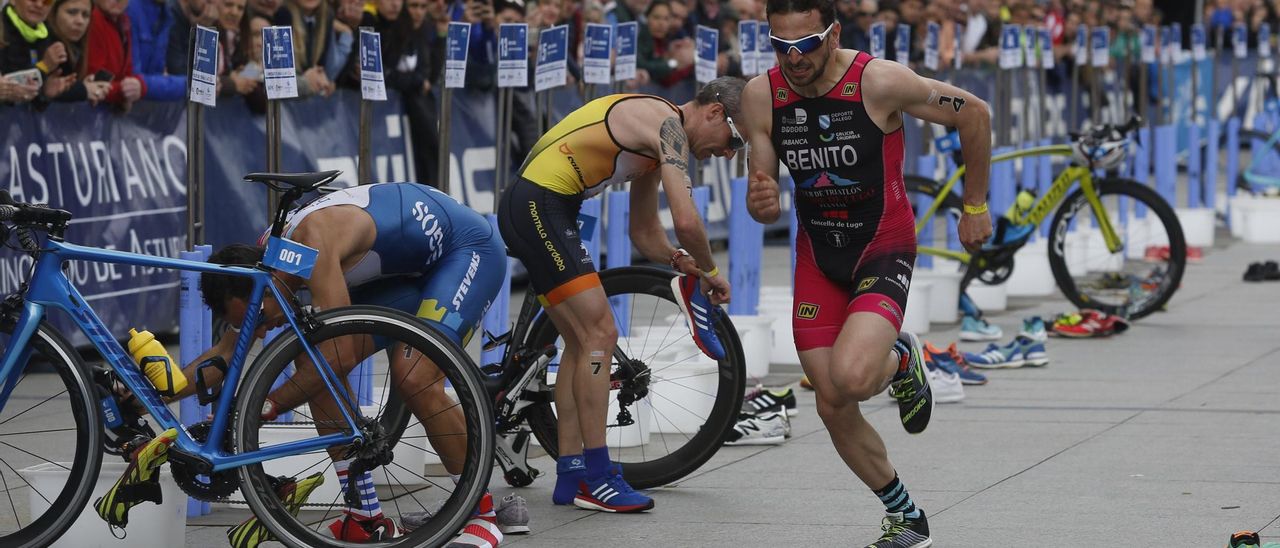 Atletas, en una edición anterior del Campeonato de Duatlón.