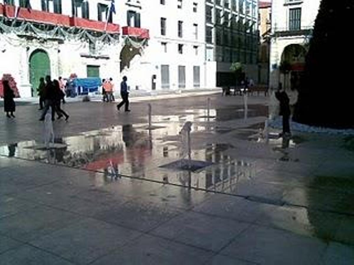 La plaza del "encharcamiento"