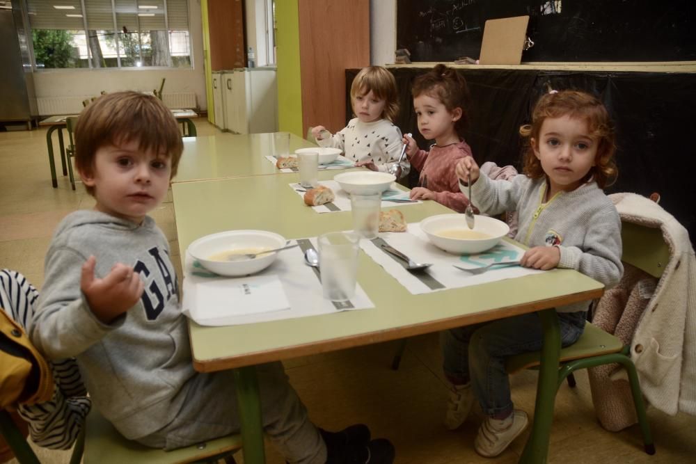 El comedor de Campolongo separa a los escolares de Infantil y Primaria en dos turnos