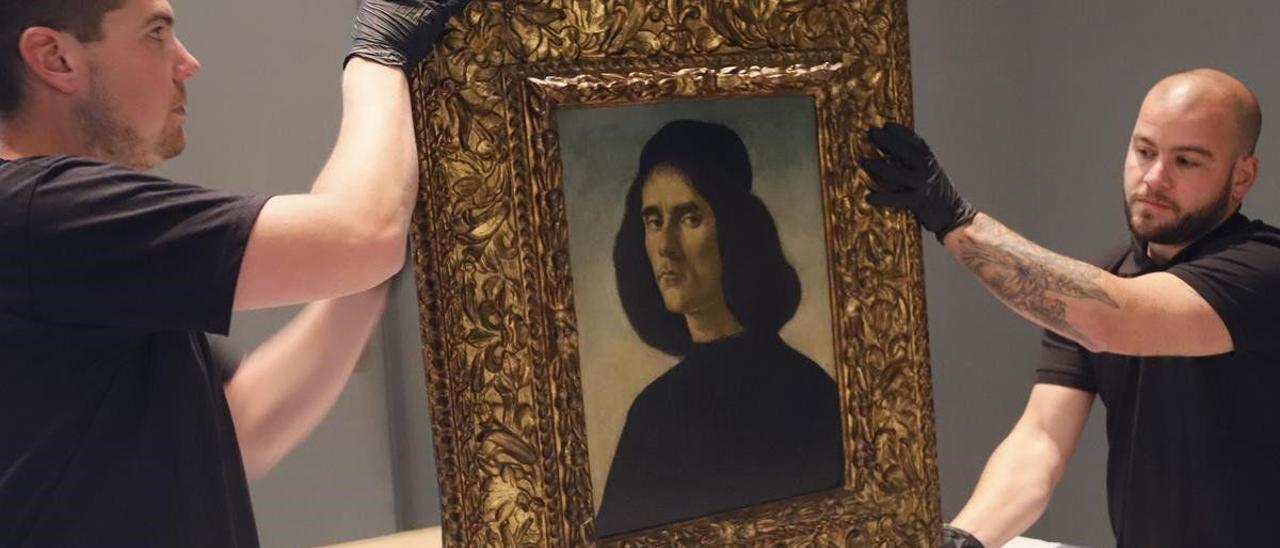 El retrato de Botticelli que se exhibirá en el Museo de Bellas Artes.