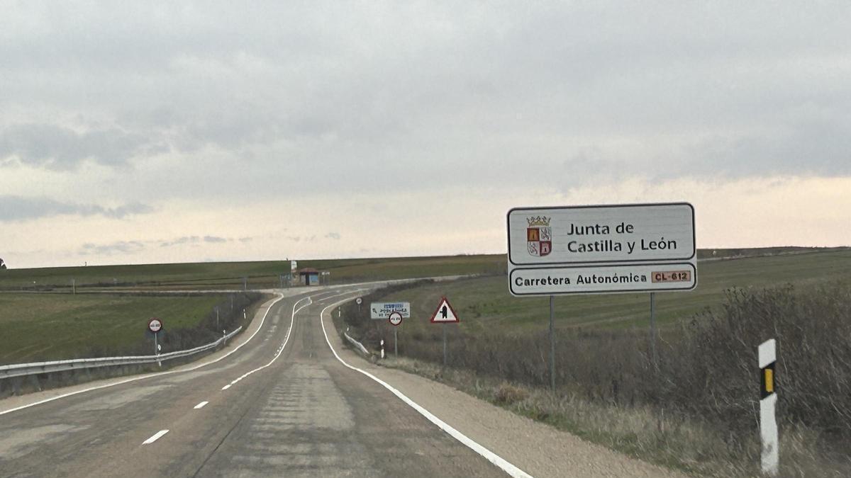 Estado de deterioro de la carretera de Villalpando
