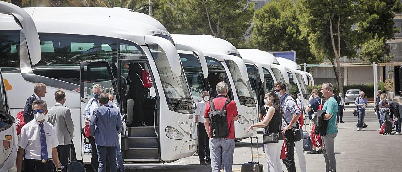 La caída de la demanda turística hace que la actividad se centre en el transporte escolar.