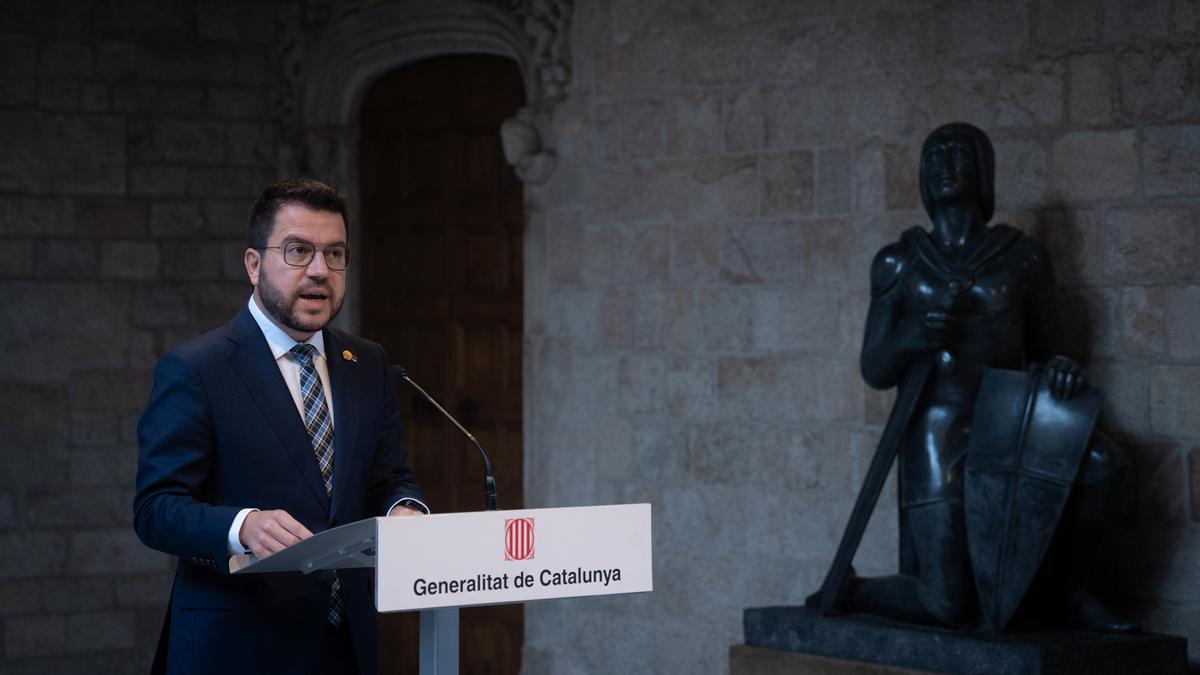 El presidente de la Generalitat, Pere Aragonés.