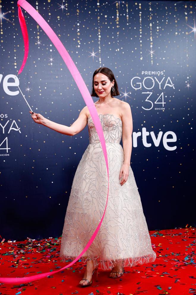 Tamara Falcó con vestido de Oscar de la Renta en los Premios Goya 2020