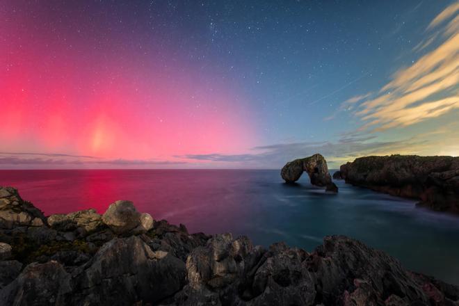 EN IMÁGENES: Así se vio la aurora boreal en Asturias