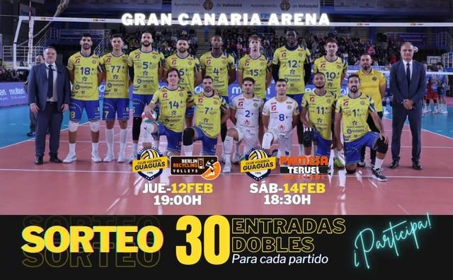 El CV Guaguas afronta una semana decisiva en el Gran Canaria Arena con doble cita: Champions League y Superliga Masculina